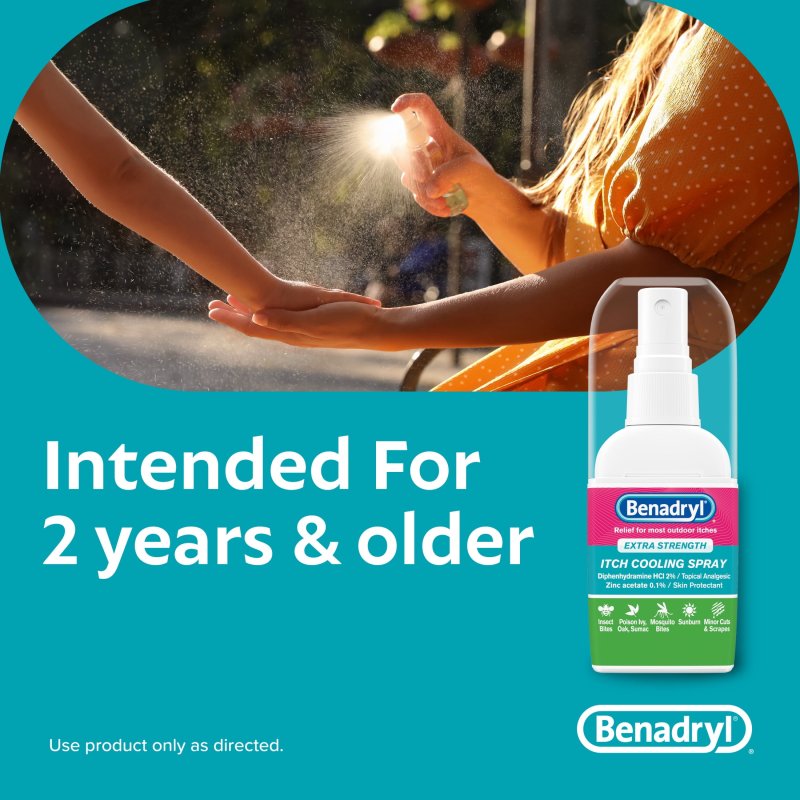 BENADRYL EXTRA STRENGTH ANTI ITCH COOLING SPRAY TRAVEL SIZE 2 FL OZ