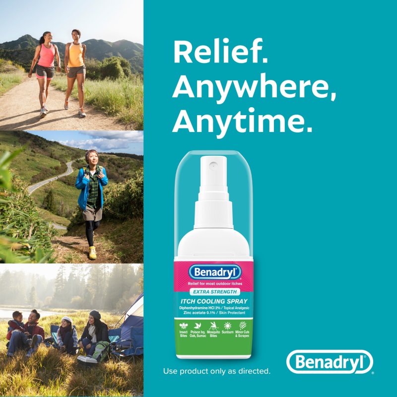 BENADRYL EXTRA STRENGTH ANTI ITCH COOLING SPRAY TRAVEL SIZE 2 FL OZ