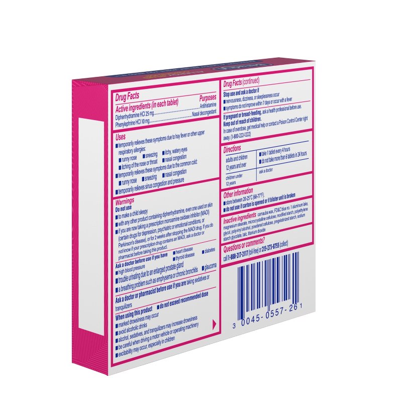 BENADRYL ALLERGY PLUS CONGESTION ULTRA TABLETS 24 COUNT EACH