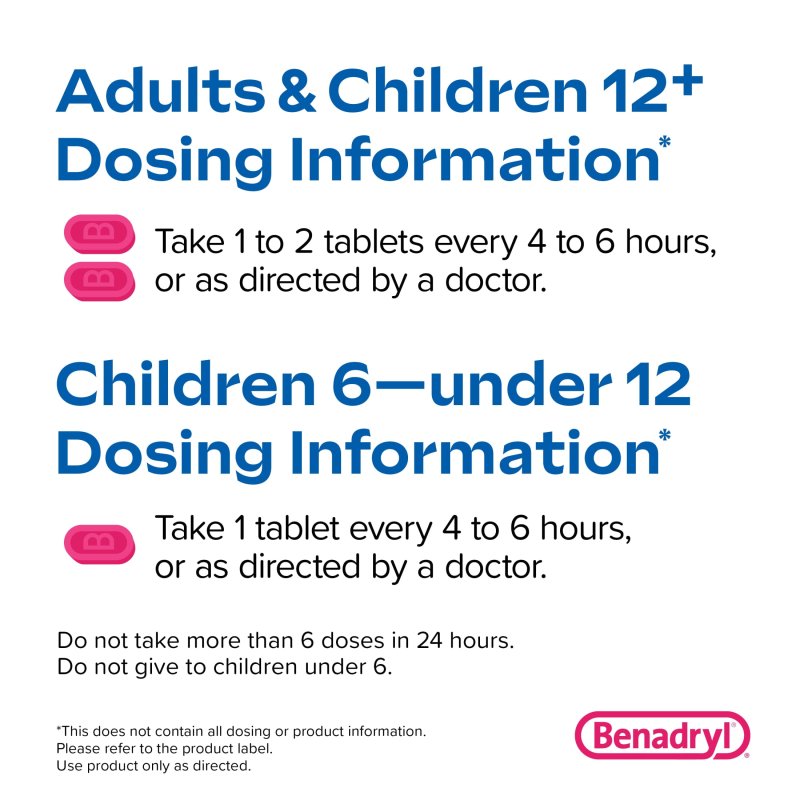 BENADRYL ULTRATABS GO PACKS ANTIHISTAMINE TABLETS 4 PACKS OF 2-CT FOR ALLERGY RELIEF