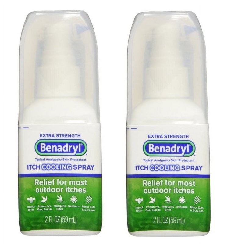 BENADRYL ITCH RELIEF SPRAY EXTRA STRENGTH 2 OZ PACK OF 2 FOR FAST RELIEF
