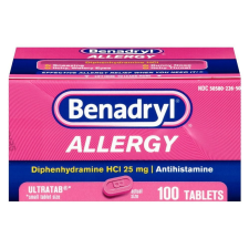BENADRYL ALLERGY 25MG ULTRATAB 100 TABLETS FOR FAST RELIEF