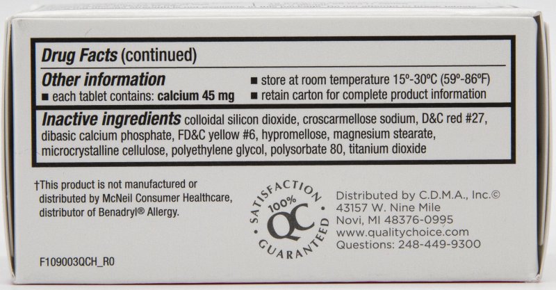 BENADRYL  QUALITY CHOICE ALLERGY COMPLETE 100 TABLETS 3 PACK