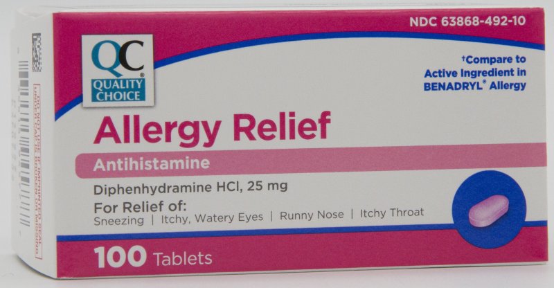 BENADRYL  QUALITY CHOICE ALLERGY COMPLETE 100 TABLETS 3 PACK