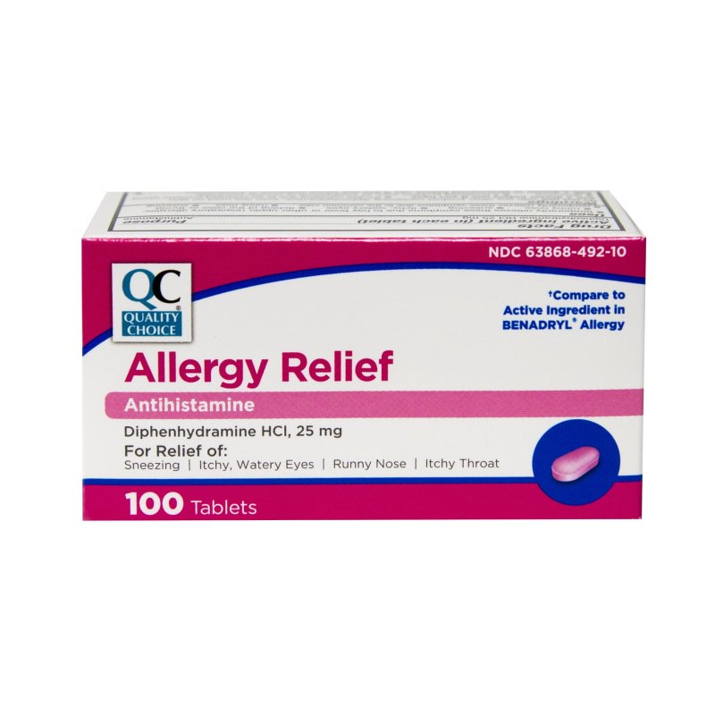 BENADRYL  QUALITY CHOICE ALLERGY COMPLETE 100 TABLETS 3 PACK