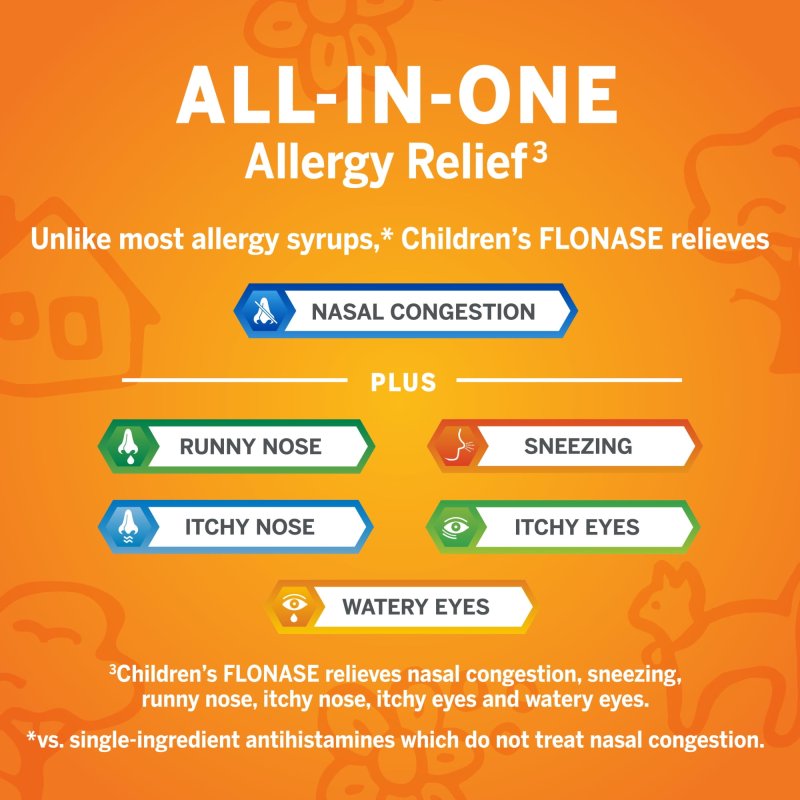 FLONASE CHILDRENS 24 HOUR NON DROWSY DECONGESTANT ALLERGY RELIEF NASAL SPRAY 72 SPRAYS
