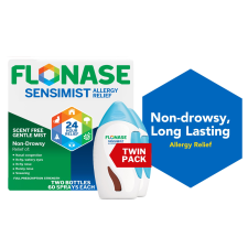 FLONASE SENSIMIST NASAL SPRAY FOR ADULTS AND KIDS - 120 SPRAYS (2 BOTTLES)