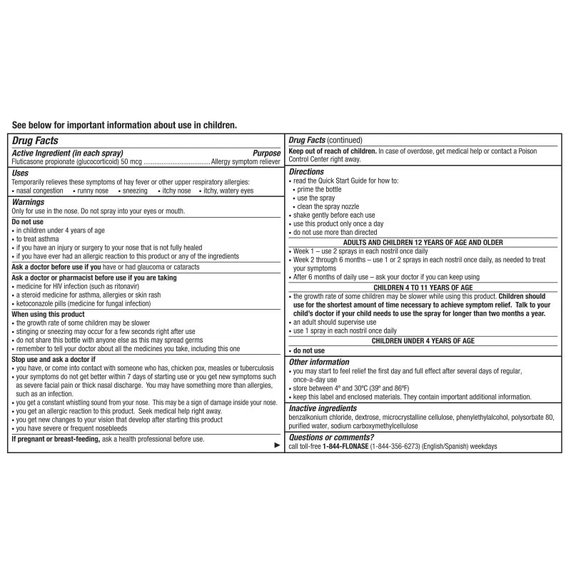 FLONASE ALLERGY RELIEF NASAL SPRAY FOR EFFICIENT ALLERGEN CONTROL