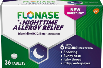 FLONASE NIGHTTIME ALLERGY RELIEF TABLETS 6 HOURS ALLERGY MEDICINE 36 COATED TABLETS