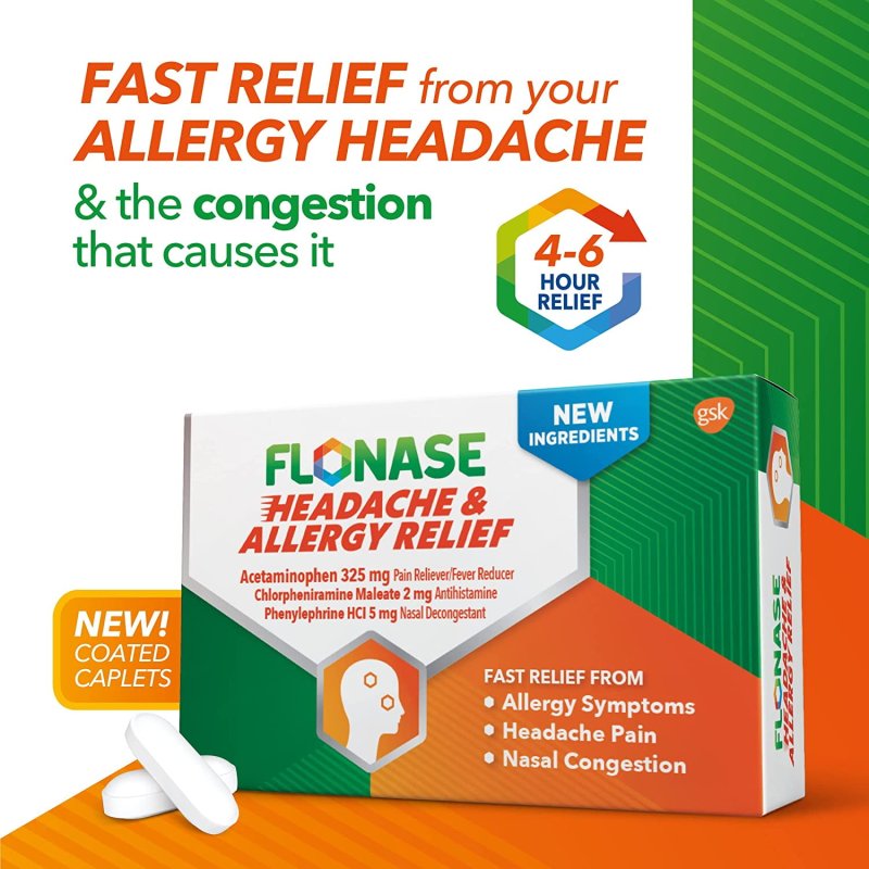 FLONASE HEADACHE ALLERGY RELIEF CAPLETS 96 CAPLETS PACK