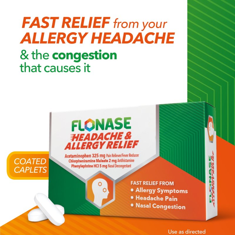 FLONASE HEADACHE ALLERGY RELIEF CAPLETS 12 CAPLETS