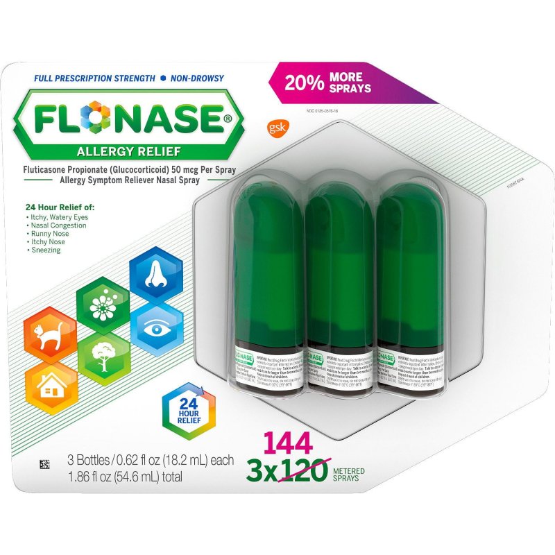 FLONASE ALLERGY RELIEF 144X3 PACK FOR FAST ALLERGY RELIEF