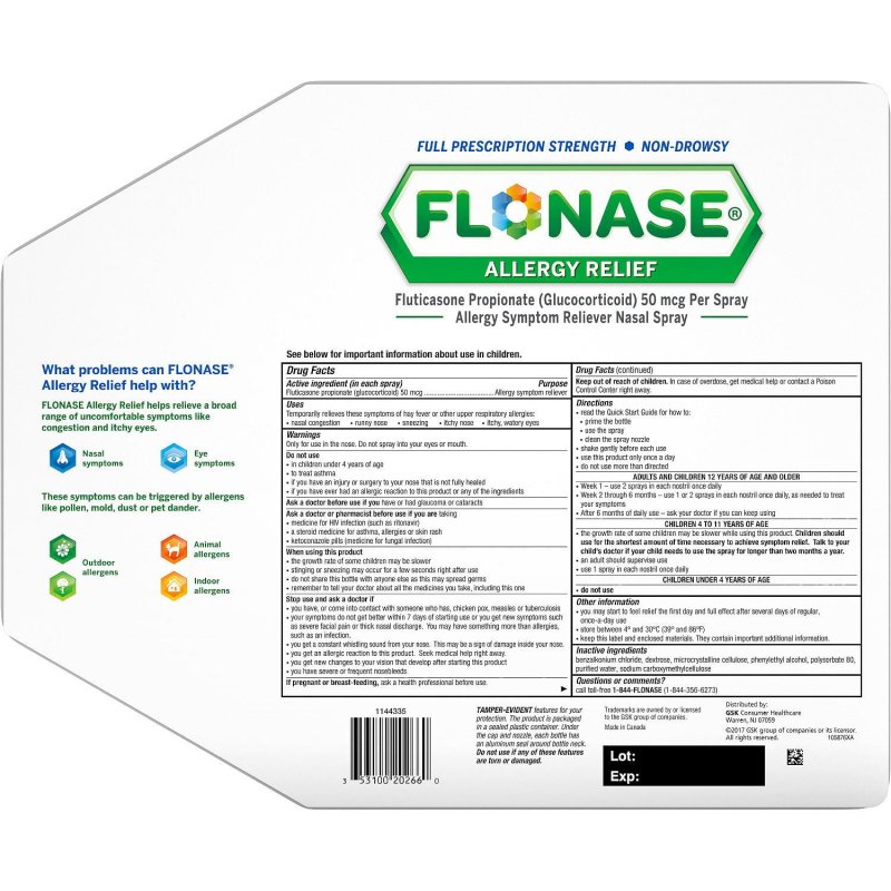 FLONASE ALLERGY RELIEF 144X3 PACK FOR FAST ALLERGY RELIEF