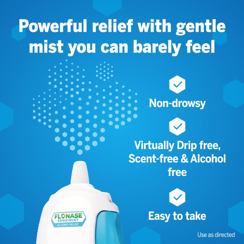 FLONASE SENSIMIST ALLERGY RELIEF SPRAY NON DROWSY MEDICINE 120 SPRAYS 3 PACK