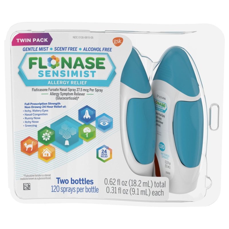 FLONASE SENSIMIST ALLERGY RELIEF SPRAY TWIN PACK 2 X 120