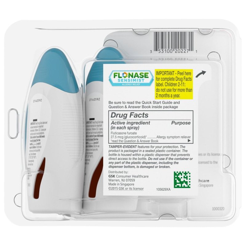 FLONASE SENSIMIST ALLERGY RELIEF SPRAY TWIN PACK 2 X 120