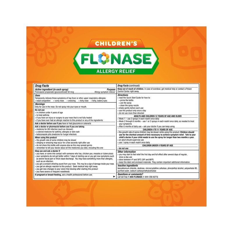 FLONASE KIDS ALLERGY RELIEF NASAL SPRAY PACK OF 6
