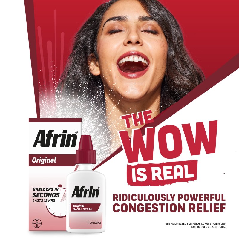 AFRIN ORIGINAL 12 HOUR NASAL CONGESTION RELIEF SPRAY 15 ML FOR FAST RELIEF