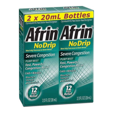 AFRIN NO DRIP SEVERE CONGESTION NASAL SPRAY 20 ML PUMP MIST - 2 PACK