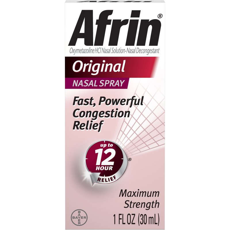 AFRIN ORIGINAL NASAL SPRAY MAX STRENGTH 12HR CONGESTION RELIEF 1 OZ