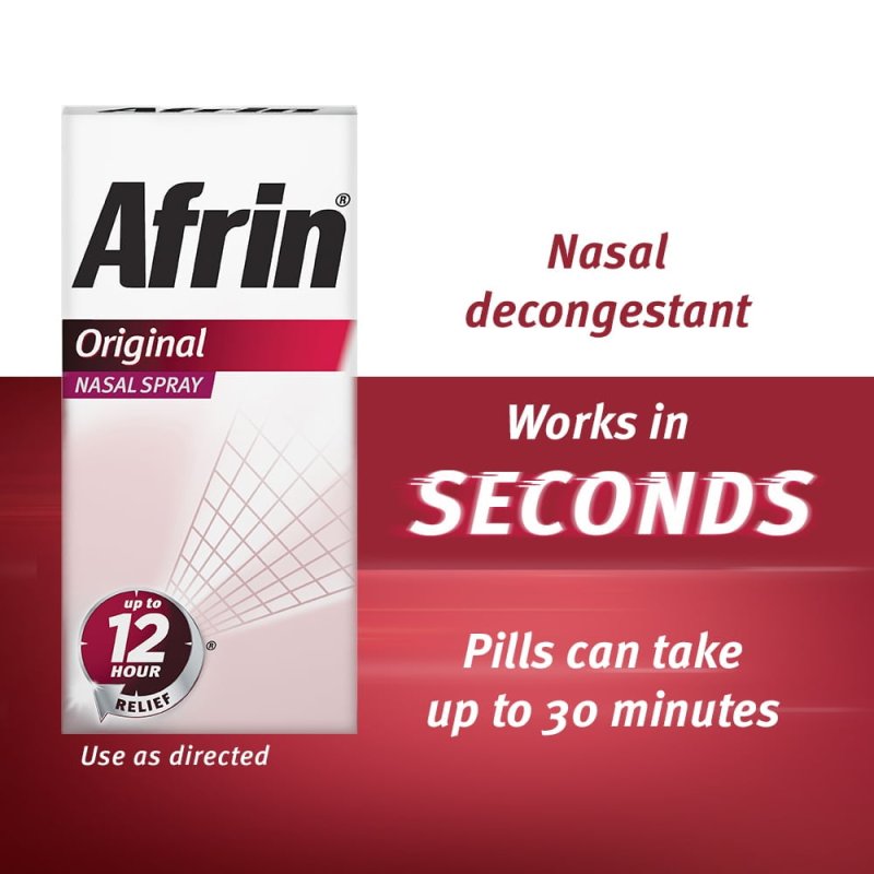 AFRIN ORIGINAL NASAL SPRAY MAX STRENGTH 12HR CONGESTION RELIEF 1 OZ