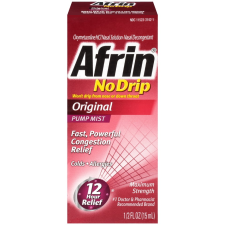 AFRIN NO DRIP ORIGINAL COLD ALLERGY CONGESTION RELIEF PUMP MIST 0.5 FL OZ