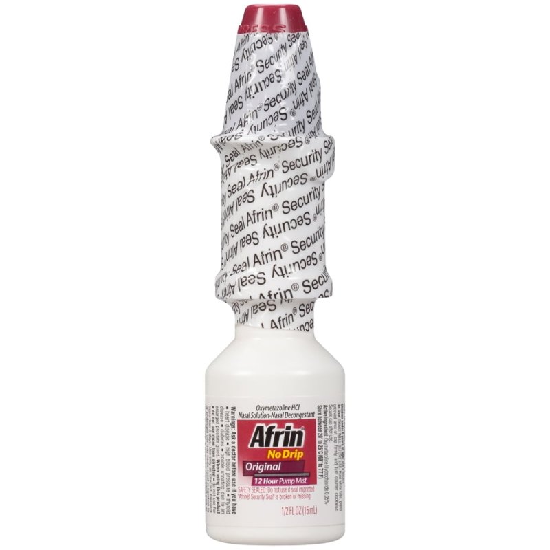 AFRIN NO DRIP ORIGINAL COLD ALLERGY CONGESTION RELIEF PUMP MIST 0.5 FL OZ