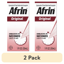 AFRIN ORIGINAL 12 HOUR NASAL CONGESTION RELIEF SPRAY 30ML TWIN PACK