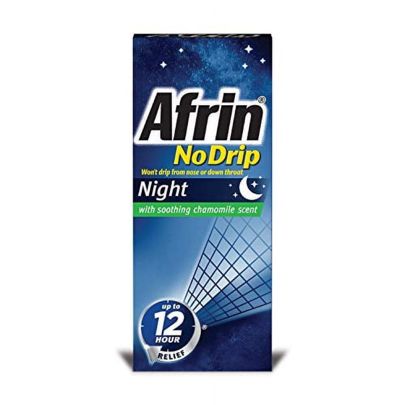 AFRIN NO DRIP NIGHT PUMP NASAL MIST FAST POWERFUL CONGESTION RELIEF WITH CHAMOMILE 0.5 FL OZ PACK