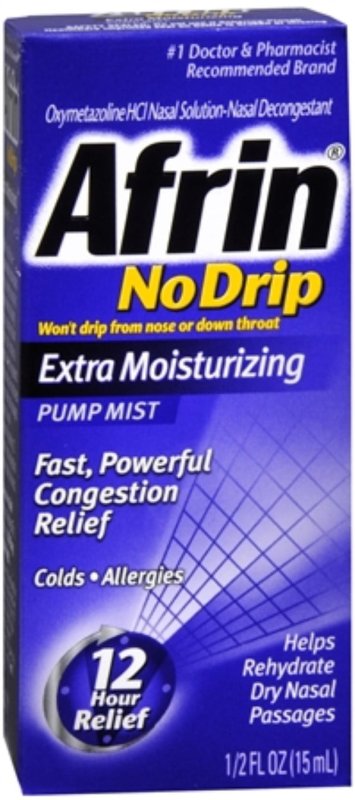 AFRIN NO DRIP PUMP MIST EXTRA MOISTURIZING 15 ML PACK OF 6