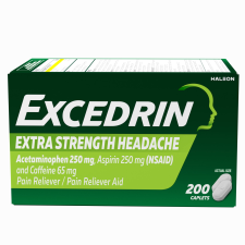 EXCEDRIN GAME OVER HEADACHES LIMITED EDITION EXTRA STRENGTH PAIN RELIEF CAPLETS - 200 COUNT