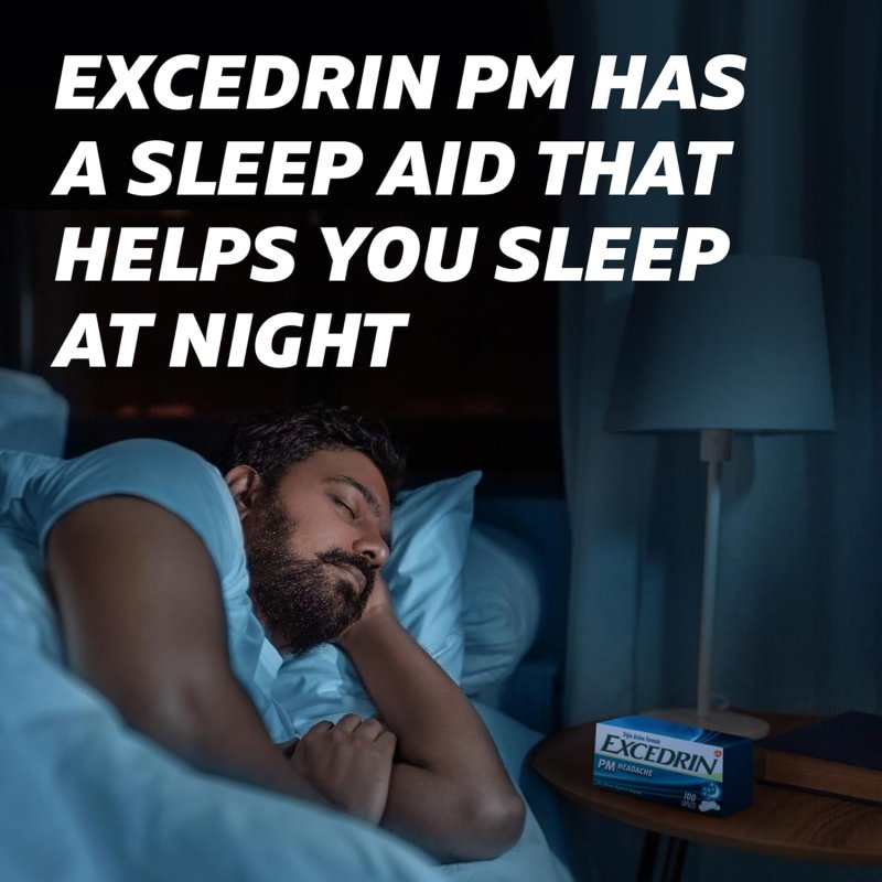 EXCEDRIN PM PAIN RELIEVER NIGHTTIME SLEEP-AID CAPLETS HEADACHE RELIEF 24 COUNT