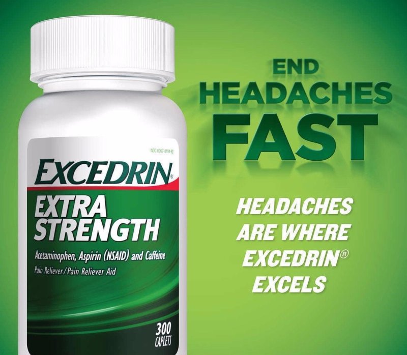 EXCEDRIN EXTRA STRENGTH HEADACHE PAIN RELIEVER ACETAMINOPHEN 300 CAPLETS