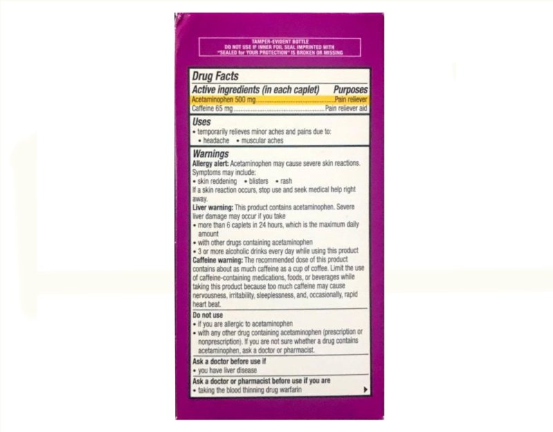 EXCEDRIN TENSION HEADACHE RELIEF 100 COUNT PACK OF 2