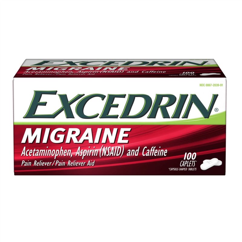 EXCEDRIN MIGRAINE CAPLETS 100 COUNT + EXCEDRIN MIGRAINE MEDICINE CAPLETS 24 COUNT - HEADACHE RELIEF