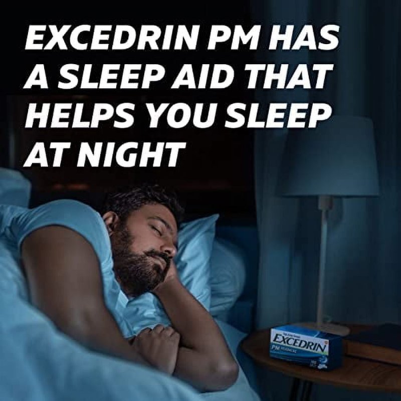 EXCEDRIN PM SLEEP AID HEADACHE RELIEF CAPLETS 100 COUNT FOR NIGHTTIME HEADACHES & SLEEPLESSNESS