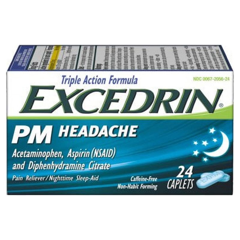 EXCEDRIN PM HEADACHE RELIEF SLEEP AID CAPLETS 24 COUNT 2