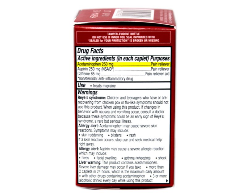 EXCEDRIN MIGRAINE ASPIRIN PAIN RELIEVER CAPLETS COUNT 1 HEADACHE PAIN RELIEF GRAB VARIETIES FLAVORS