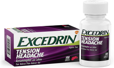 EXCEDRIN NON-ASPIRIN TENSION HEADACHE CAPLETS FOR HEAD NECK SHOULDER PAIN RELIEF 100 COUNT