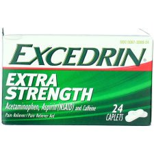 EXCEDRIN EXTRA STRENGTH PAIN RELIEVER AID CAPLETS 24 CT PACK OF 1 FOR FAST RELIEF