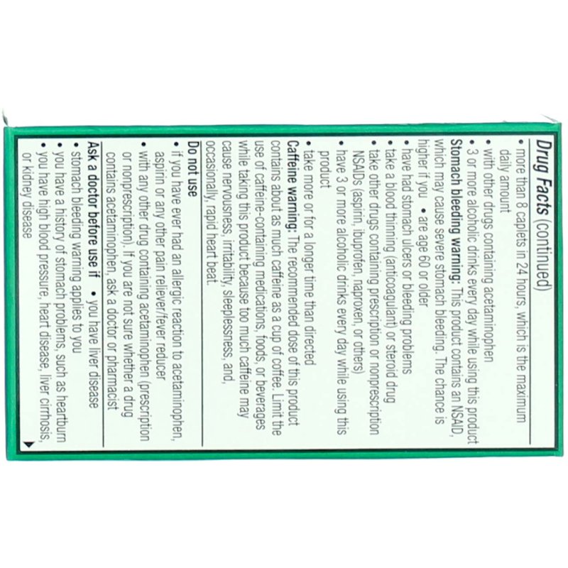 EXCEDRIN EXTRA STRENGTH PAIN RELIEVER AID CAPLETS 24 CT PACK OF 1 FOR FAST RELIEF