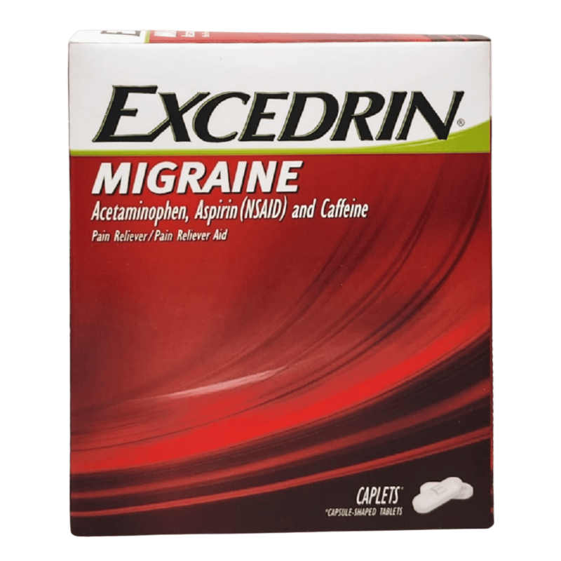 EXCEDRIN MIGRAINE CAPLETS 25 PACKETS 2 DISPLAY BOX