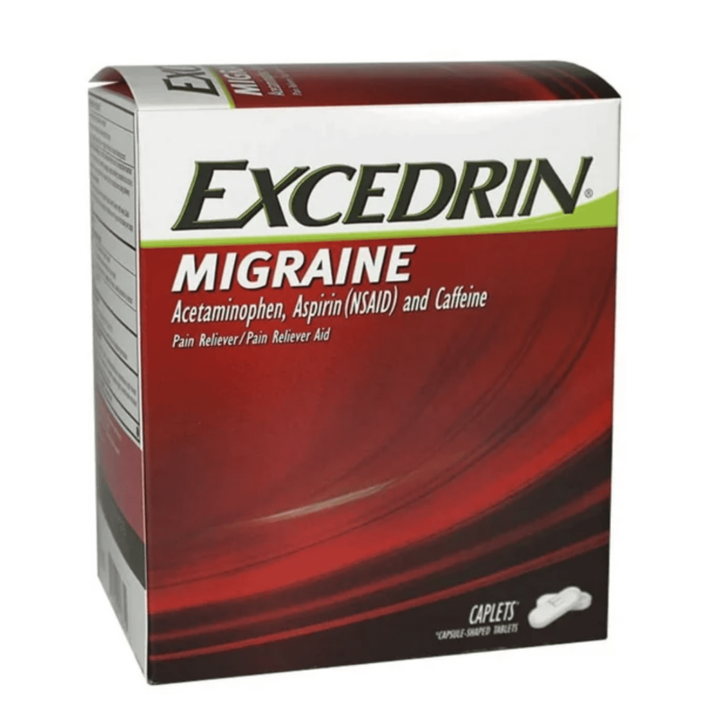 EXCEDRIN MIGRAINE CAPLETS 2 PACK X 25, 50 TABLETS TOTAL COUNT FOR FAST RELIEF