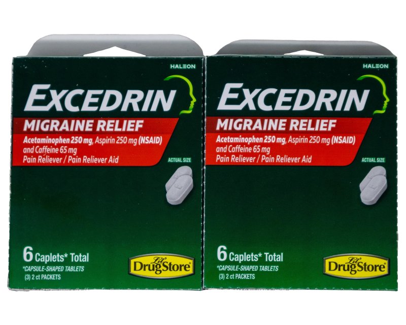 EXCEDRIN MIGRAINE 6 SINGLE DOSE TABLETS FOR FAST RELIEF
