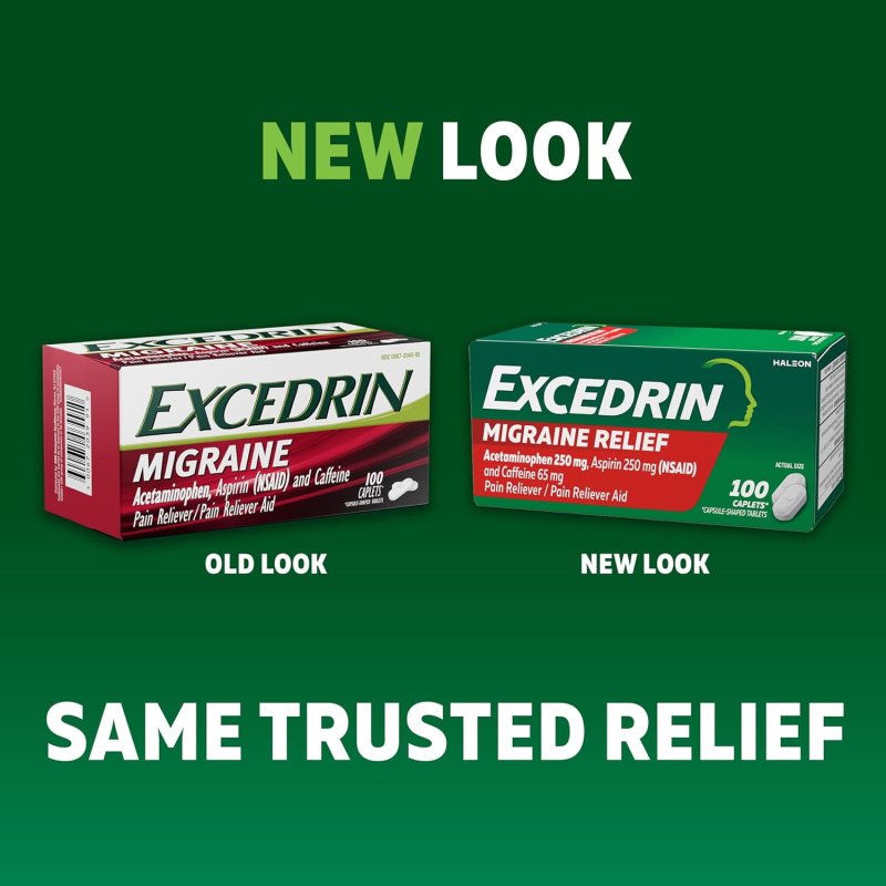 EXCEDRIN ALLEVIATE MIGRAINE SYMPTOMS WITH EXCEDRIN MIGRAINE RELIEF CAPLETS 24 COUNT