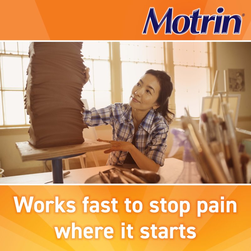 MOTRIN IB IBUPROFEN PAIN FEVER RELIEVER COATED CAPLETS 225