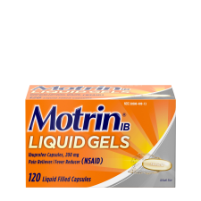 MOTRIN IB LIQUID GELS IBUPROFEN 200MG PAIN FEVER RELIEF 120 CT