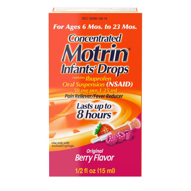 MOTRIN CONCENTRATED DROPS FEVER REDUCER IBUPROFEN BERRY FLAVORED 0.5 OZ
