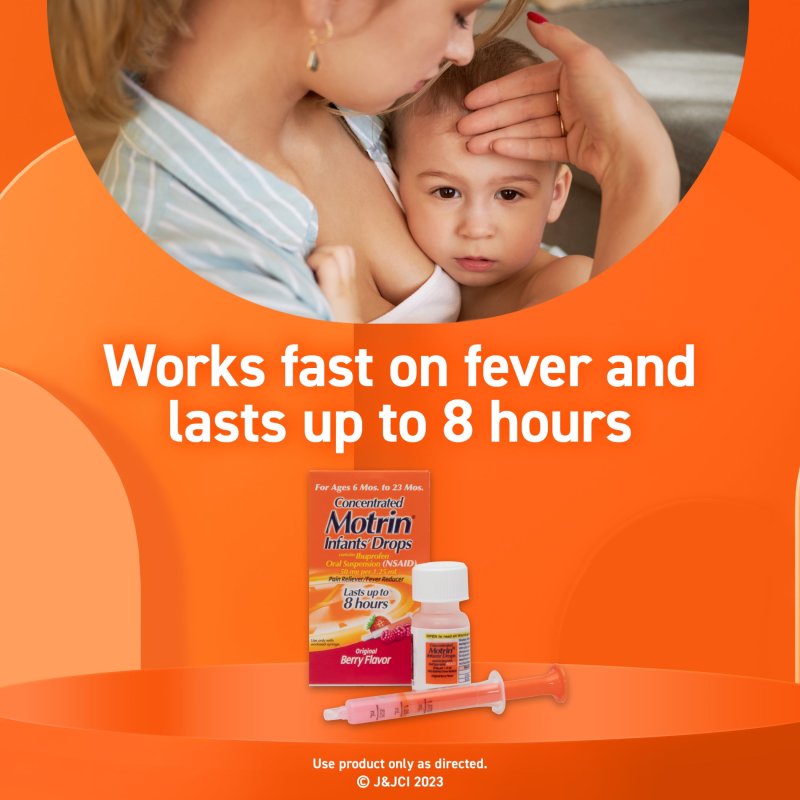 MOTRIN CONCENTRATED DROPS FEVER REDUCER IBUPROFEN BERRY FLAVORED 0.5 OZ