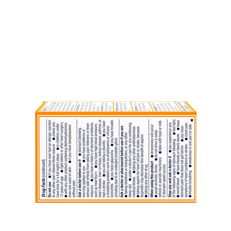 MOTRIN PM CAPLETS 200 MG IBUPROFEN 38 MG SLEEP AID BULK 80 CT